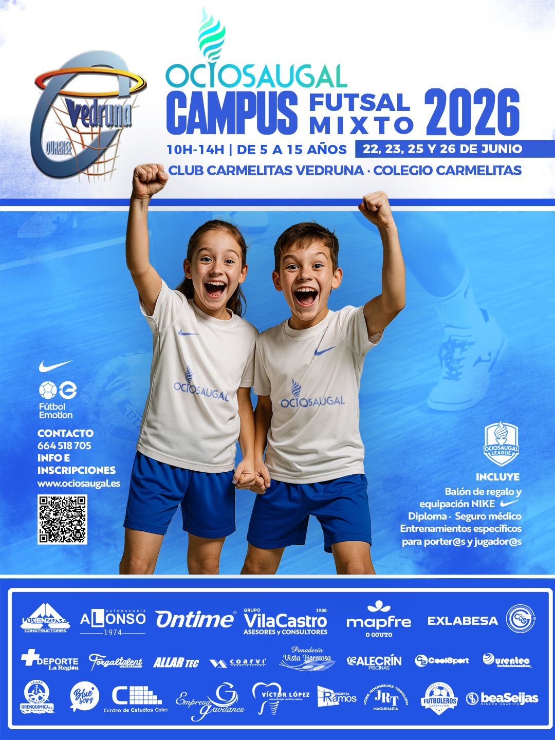 Lee más sobre el artículo Campus de futsal CCVedruna Ociosaugal ’26